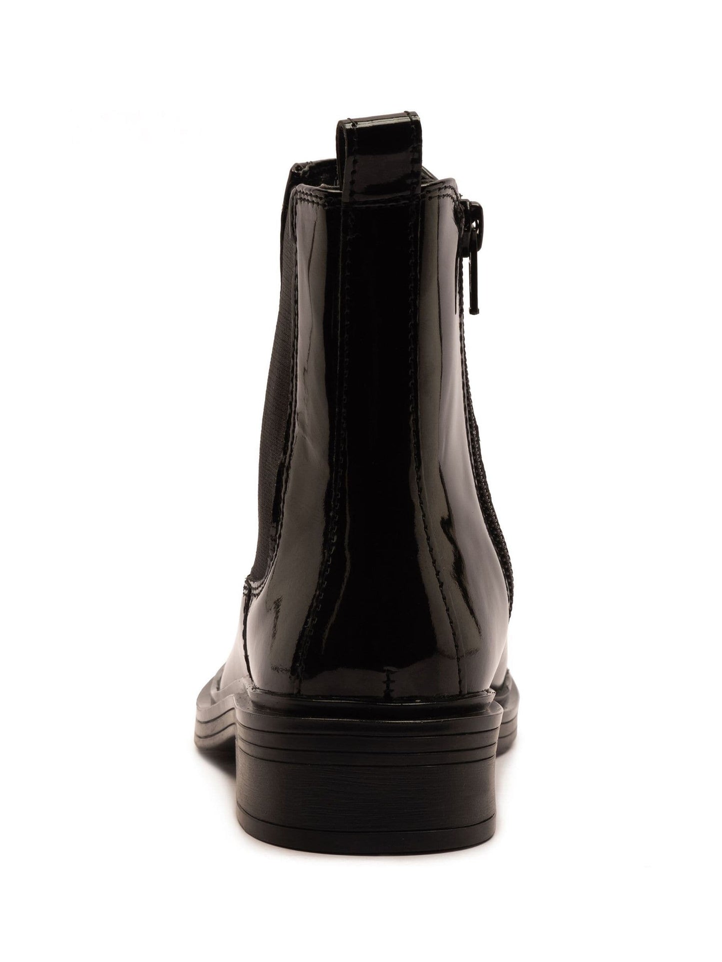 Off The Hook Black Kiki Patent Leather Ankle Chelsea Boots image 5