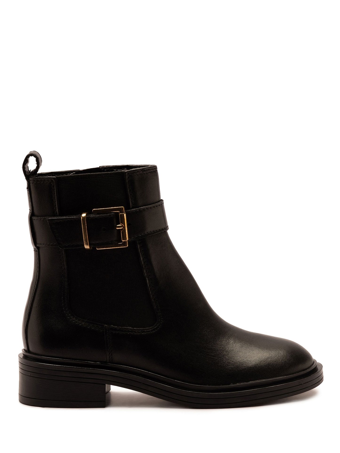 Off The Hook Black Tiana Leather Buckle Ankle Boots image 2