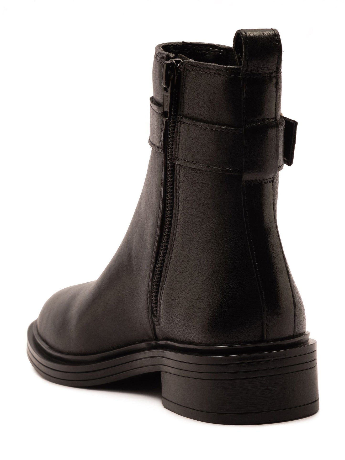 Off The Hook Black Tiana Leather Buckle Ankle Boots image 3