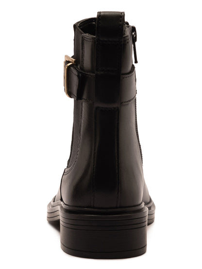 Off The Hook Black Tiana Leather Buckle Ankle Boots image 5