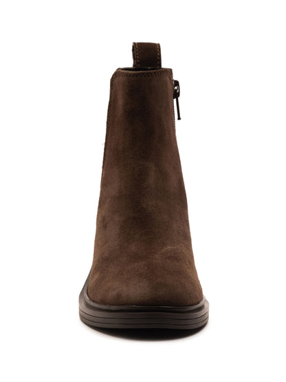 Off The Hook Brown Kiki Patent Leather Ankle Chelsea Boots image 4