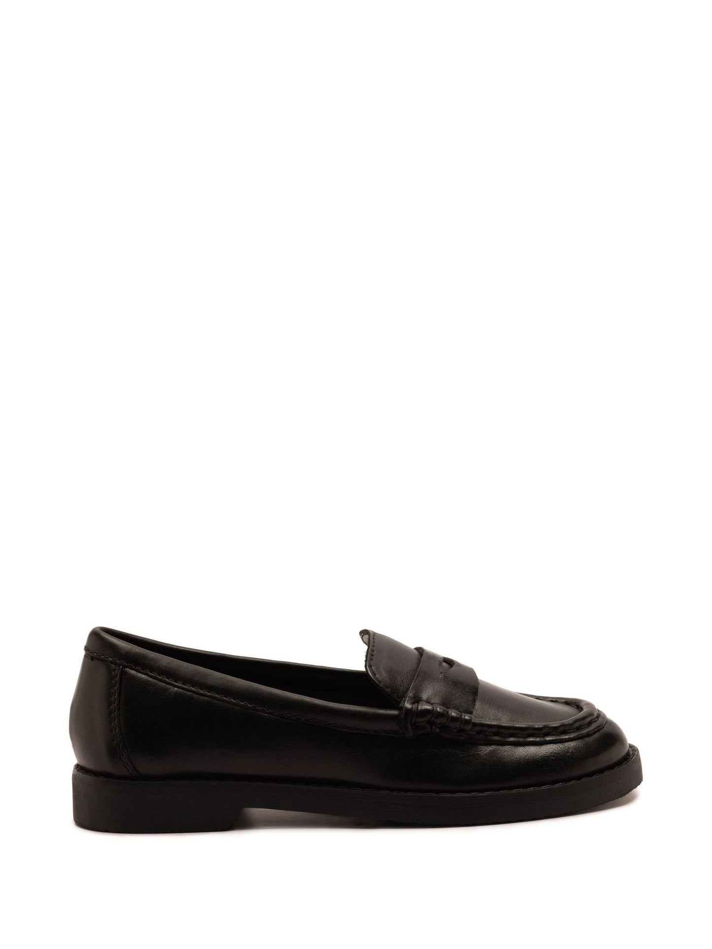Off The Hook Black Hermoine Slip On Formal Leather School Shoes image 1