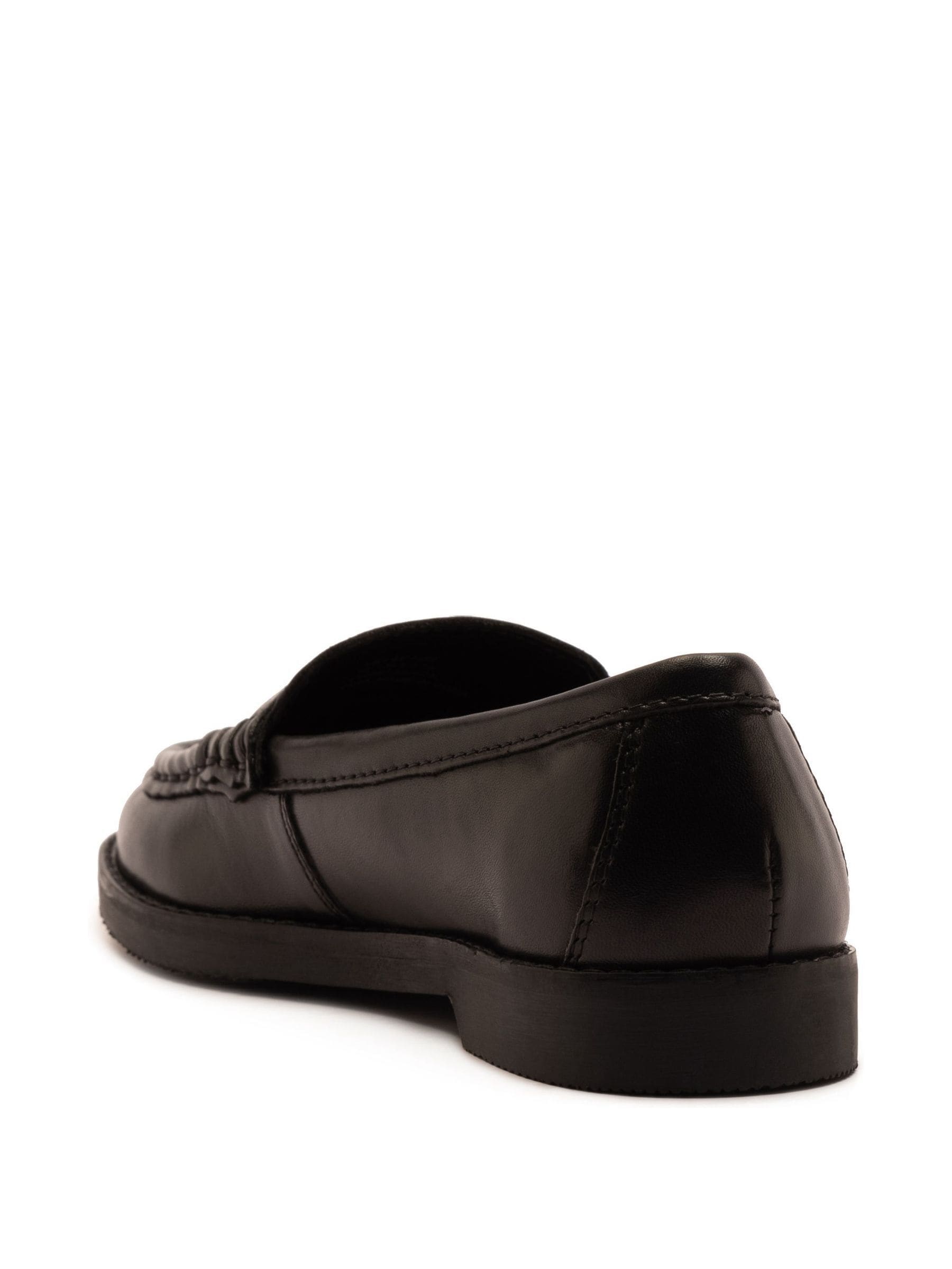 Off The Hook Black Hermoine Slip On Formal Leather School Shoes image 3