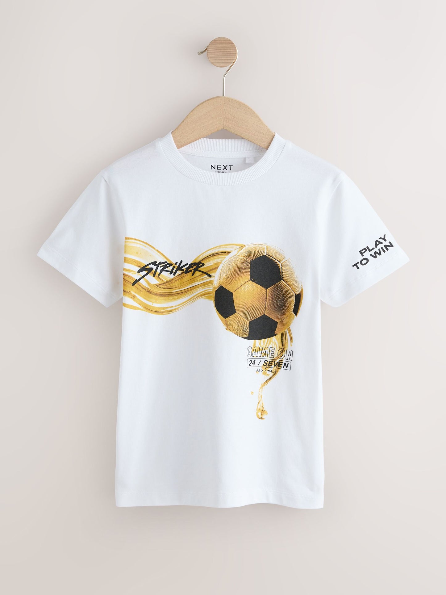 Dsiney Kidz - Black/Gold/White Regular Fit Graphic Print Short Sleeve T-Shirts 3 Pack (3-16yrs) image 4