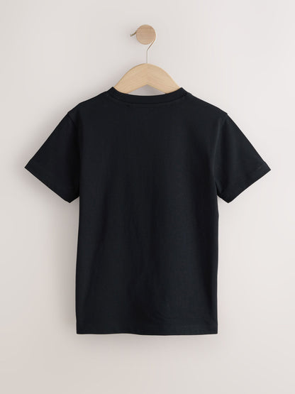 Dsiney Kidz - Black/Gold/White Regular Fit Graphic Print Short Sleeve T-Shirts 3 Pack (3-16yrs) image 5