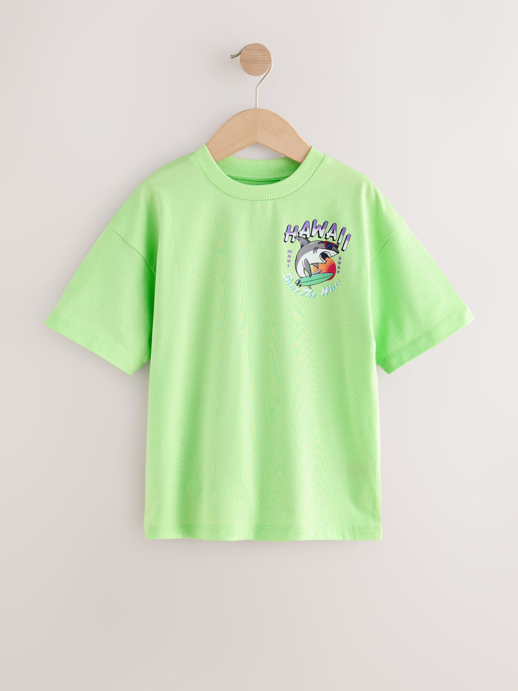Dsiney Kidz - Purple/Green/White Relaxed Fit Graphic Print Short Sleeve T-Shirts 3 Pack (3-16yrs) image 2