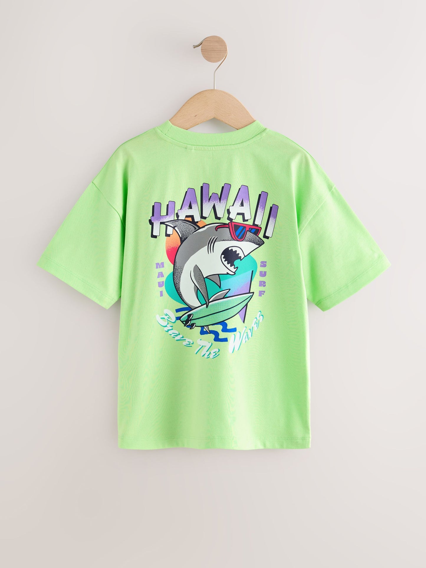 Dsiney Kidz - Purple/Green/White Relaxed Fit Graphic Print Short Sleeve T-Shirts 3 Pack (3-16yrs) image 3