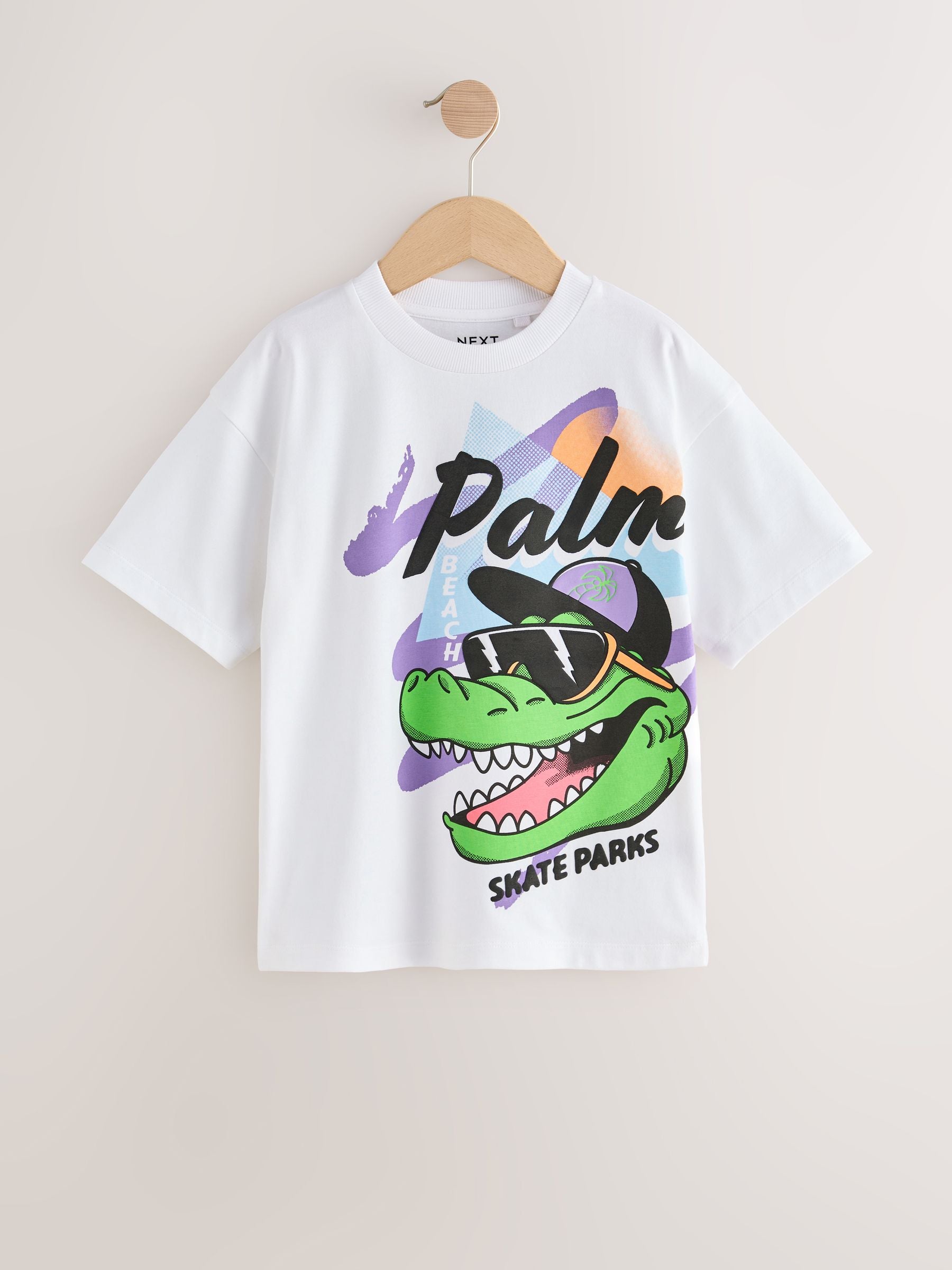 Dsiney Kidz - Purple/Green/White Relaxed Fit Graphic Print Short Sleeve T-Shirts 3 Pack (3-16yrs) image 5