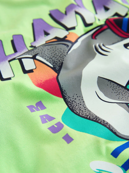 Dsiney Kidz - Purple/Green/White Relaxed Fit Graphic Print Short Sleeve T-Shirts 3 Pack (3-16yrs) image 7