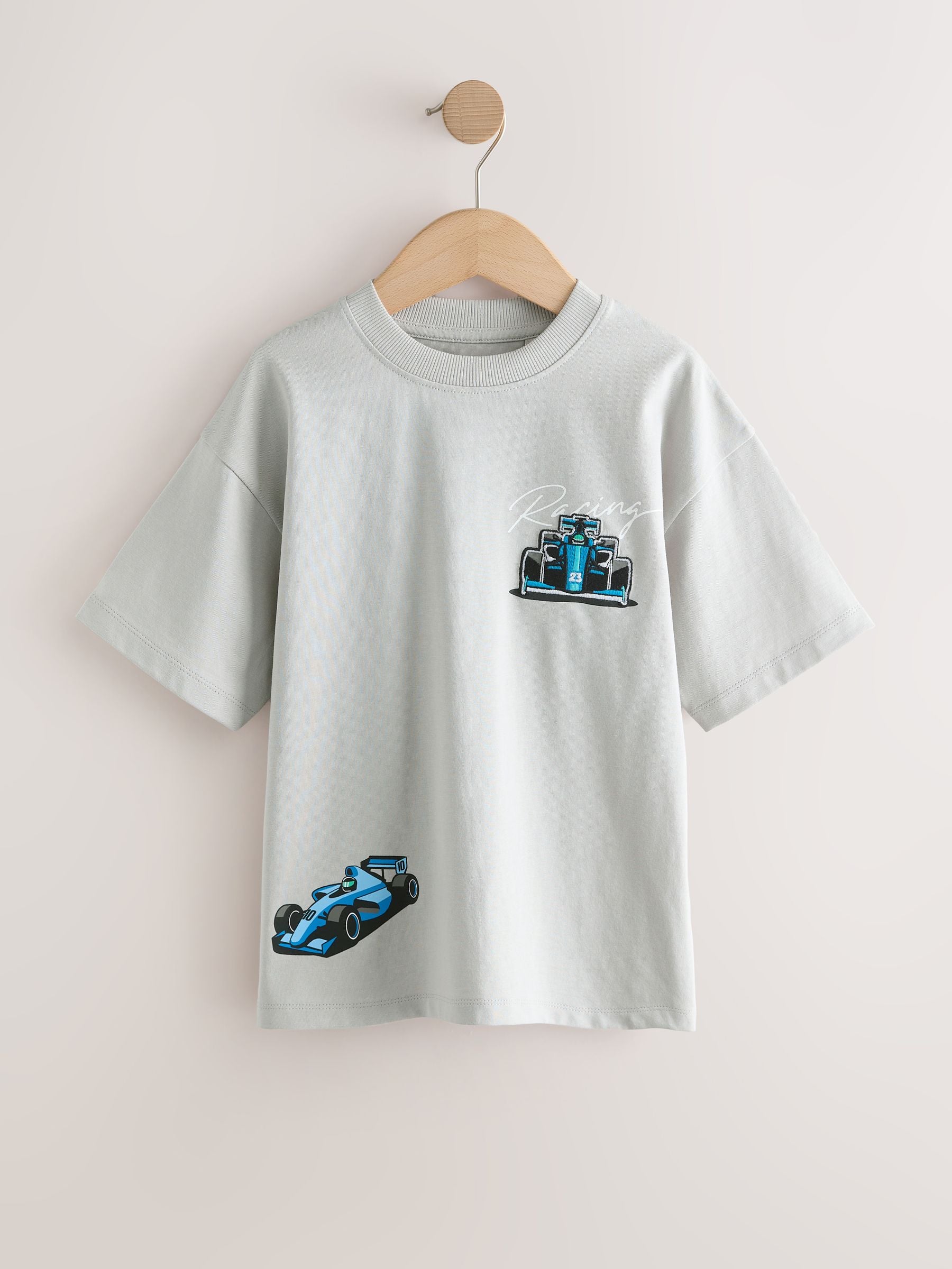 Dsiney Kidz - Blue/Grey/Green Relaxed Fit Graphic Print Short Sleeve T-Shirts 3 Pack (3-16yrs) image 2