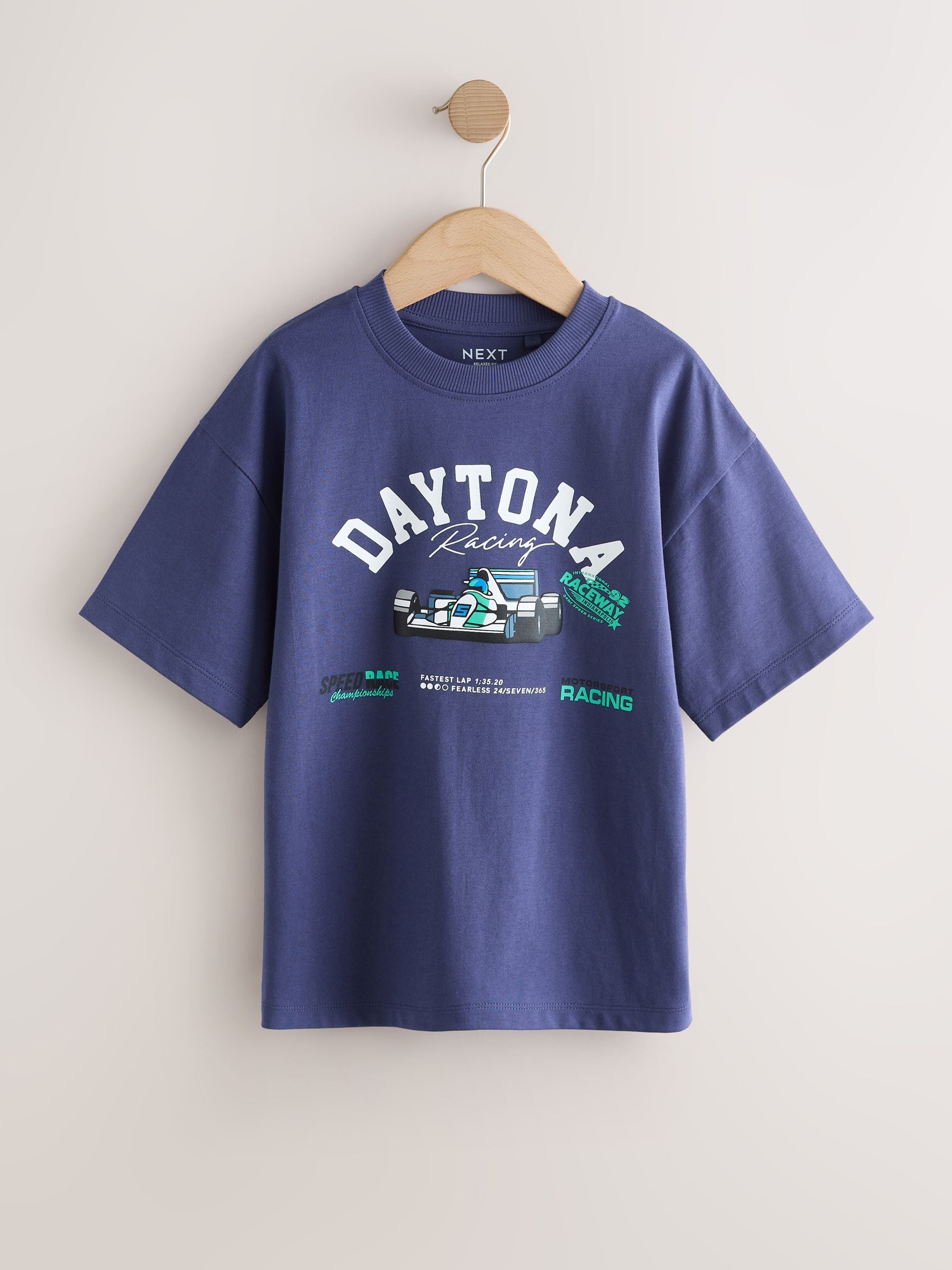 Dsiney Kidz - Blue/Grey/Green Relaxed Fit Graphic Print Short Sleeve T-Shirts 3 Pack (3-16yrs) image 3