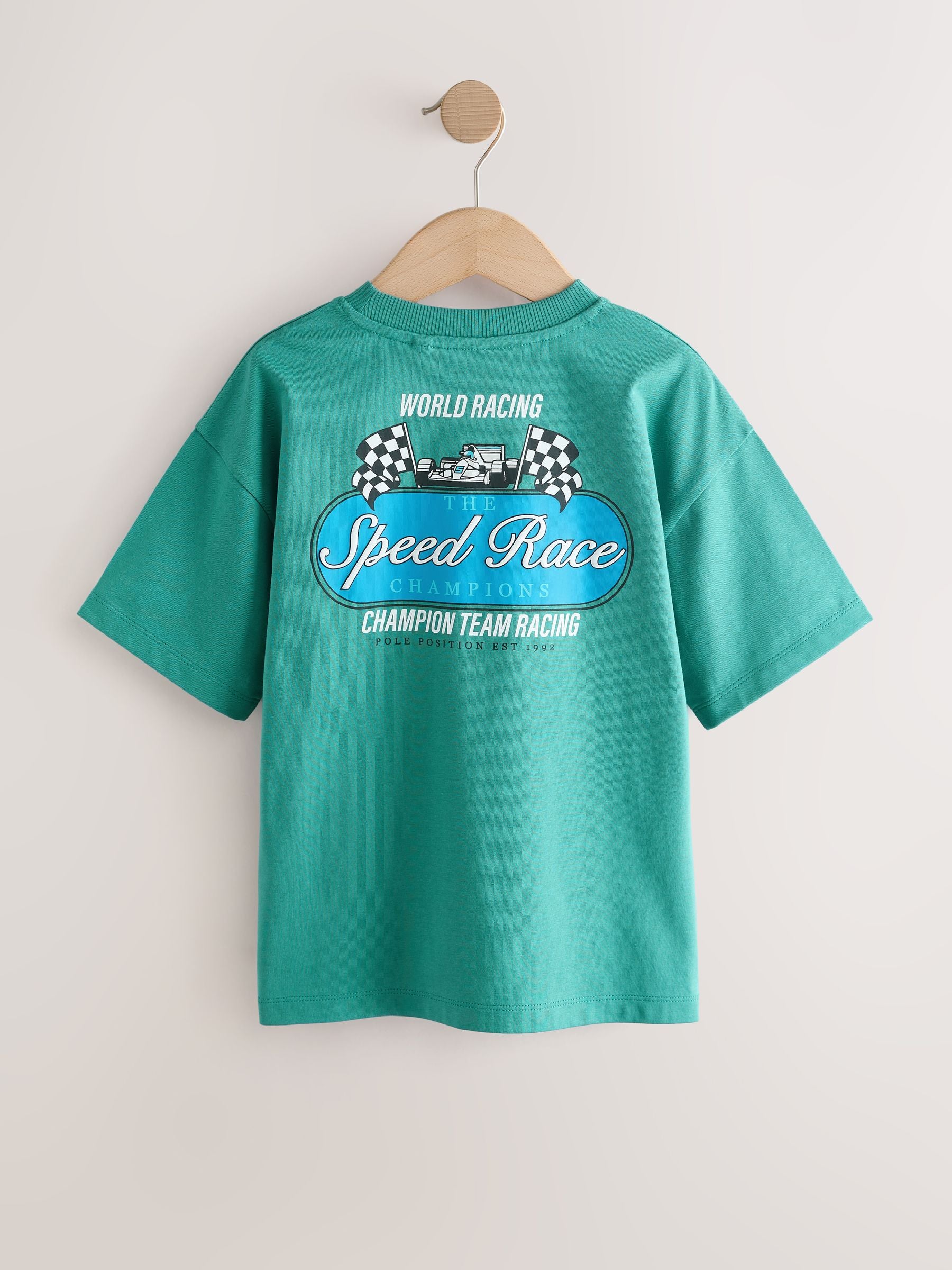 Dsiney Kidz - Blue/Grey/Green Relaxed Fit Graphic Print Short Sleeve T-Shirts 3 Pack (3-16yrs) image 5