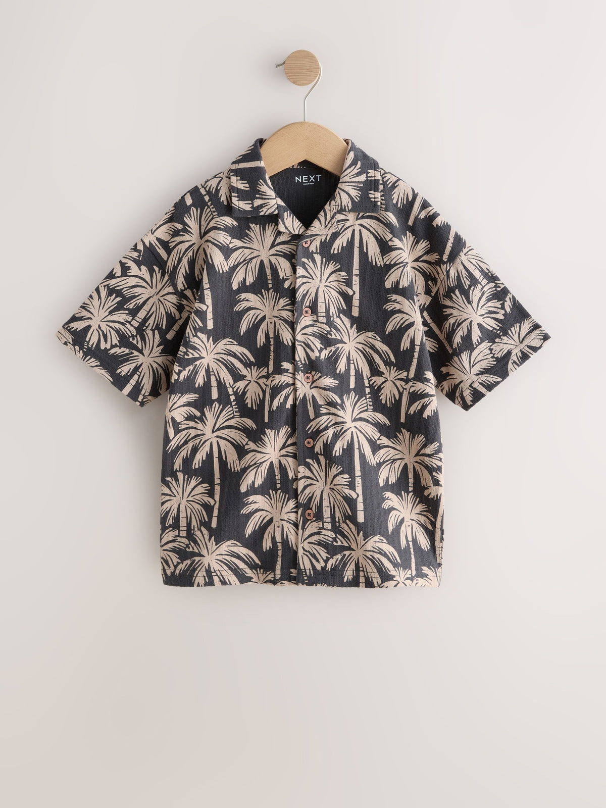 Dsiney Kidz - Black/Ecru Button Through Short Sleeve Jersey Shirt (3-16yrs) image 4