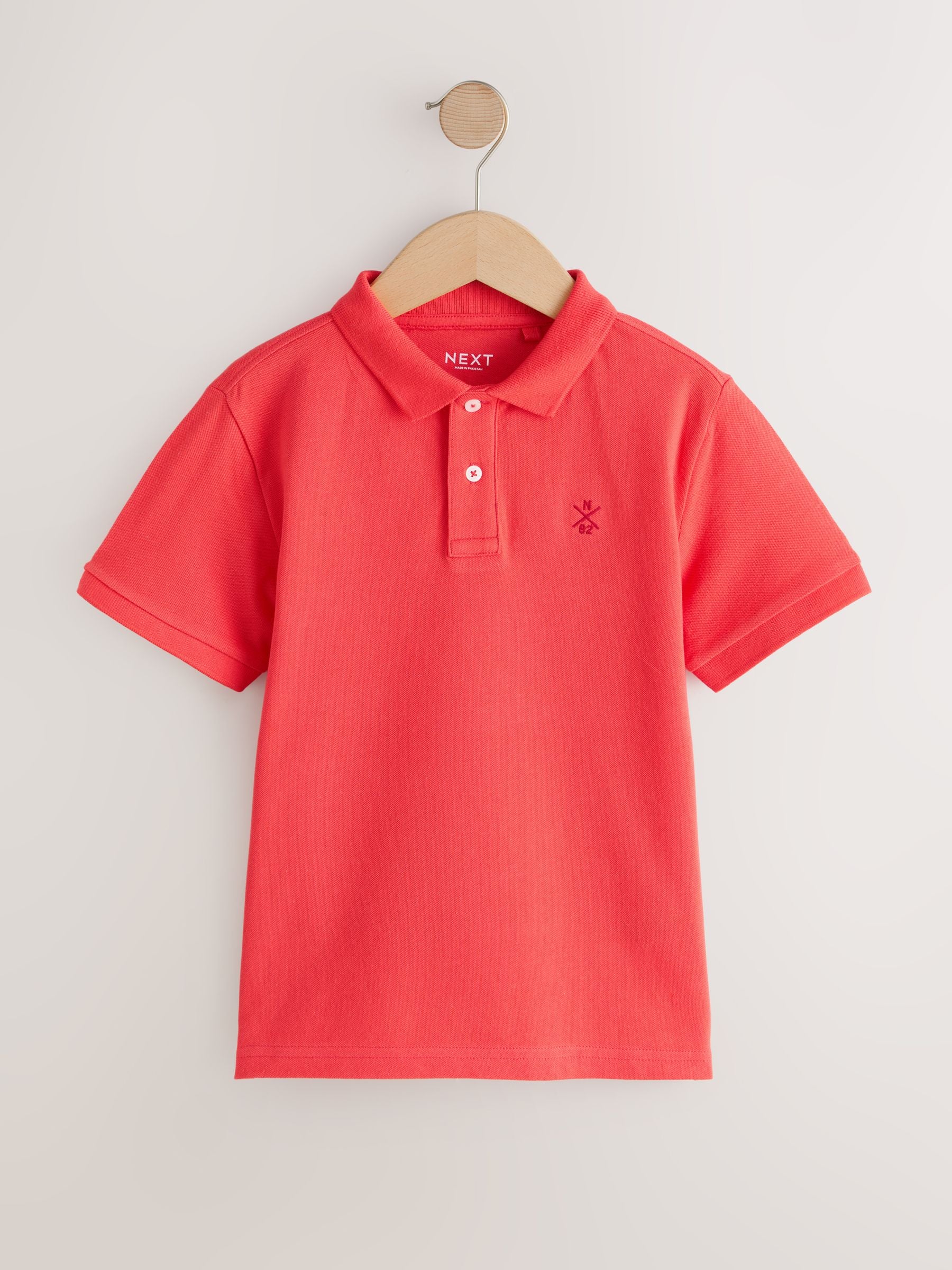 Dsiney Kidz - Coral Red Sign Off Short Sleeve Polo Shirt (3-16yrs) image 1