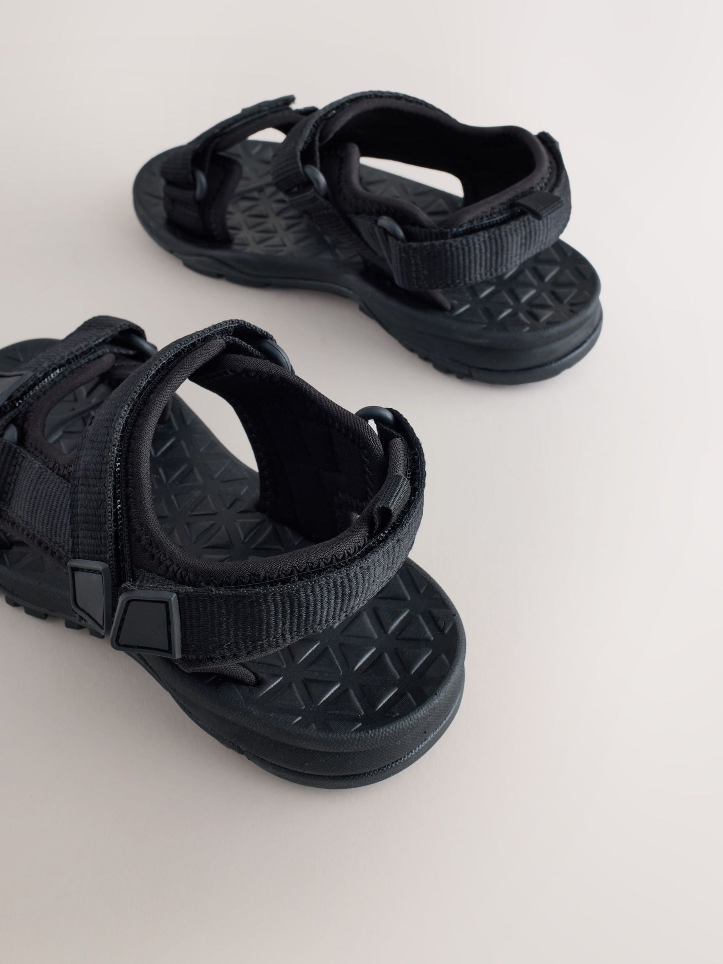 Black Standard Fit (F) Touch Fastening Trekker Walking Sandals image 5