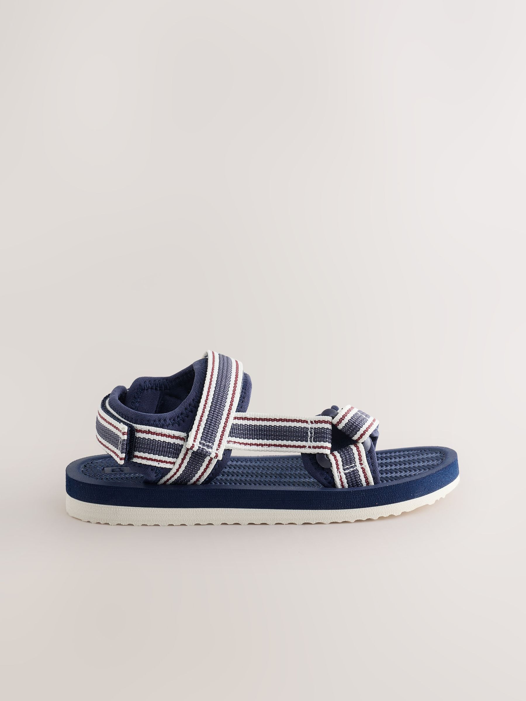 Navy Stripe Touch Fastening Trekker Sandals image 2