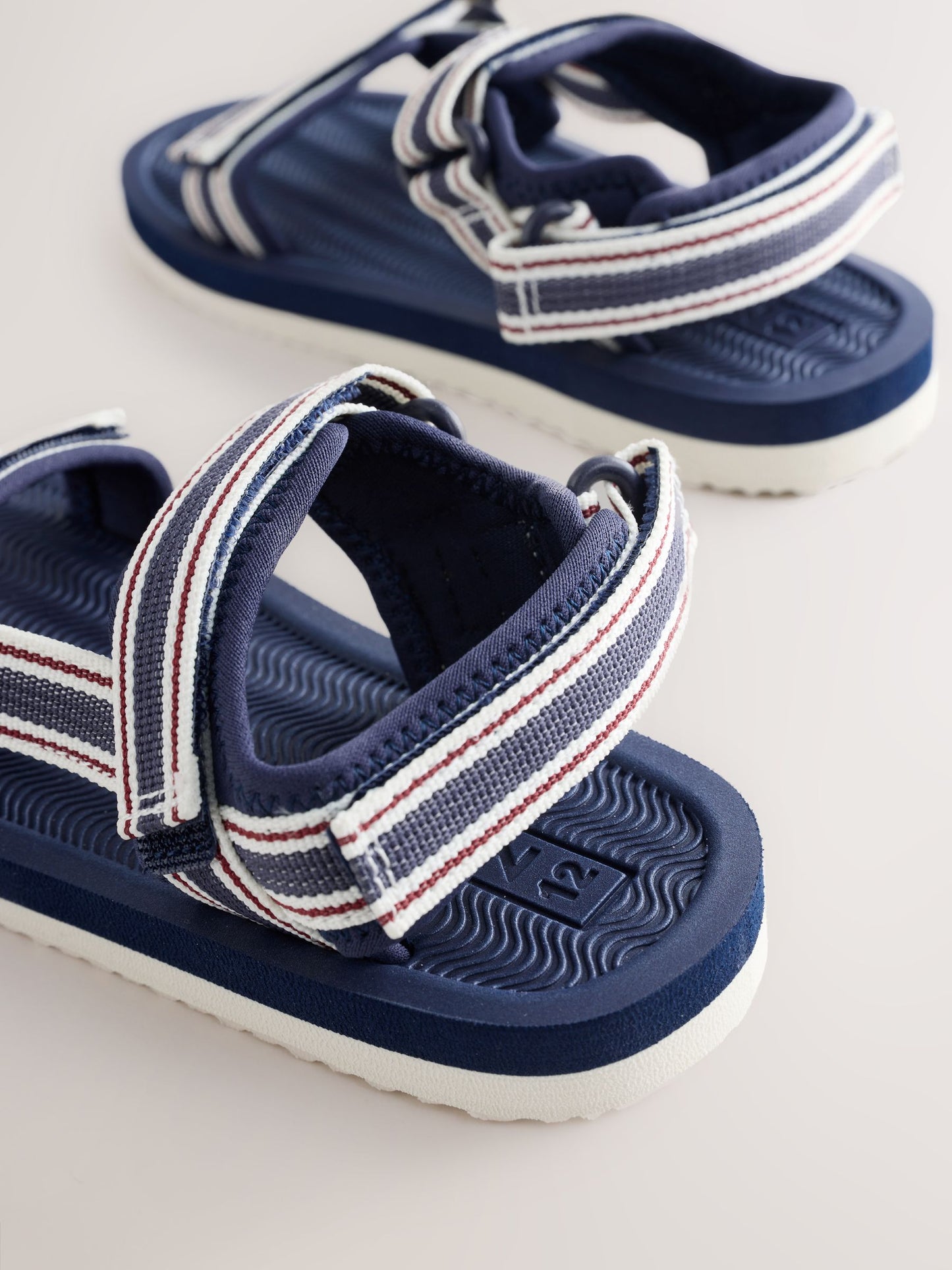 Navy Stripe Touch Fastening Trekker Sandals image 5