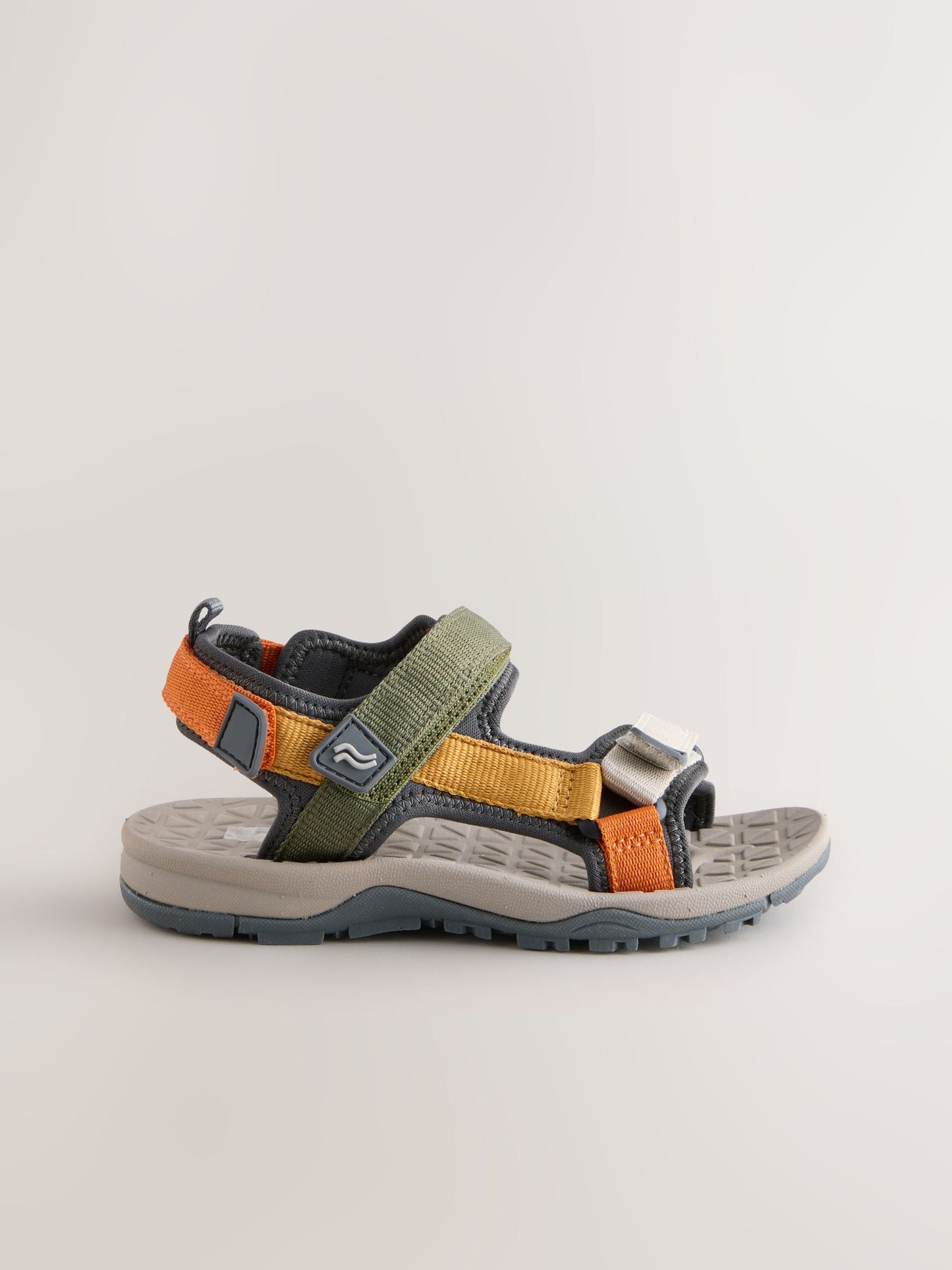 Neutral Colourblock Standard Fit (F) Touch Fastening Trekker Walking Sandals image 3