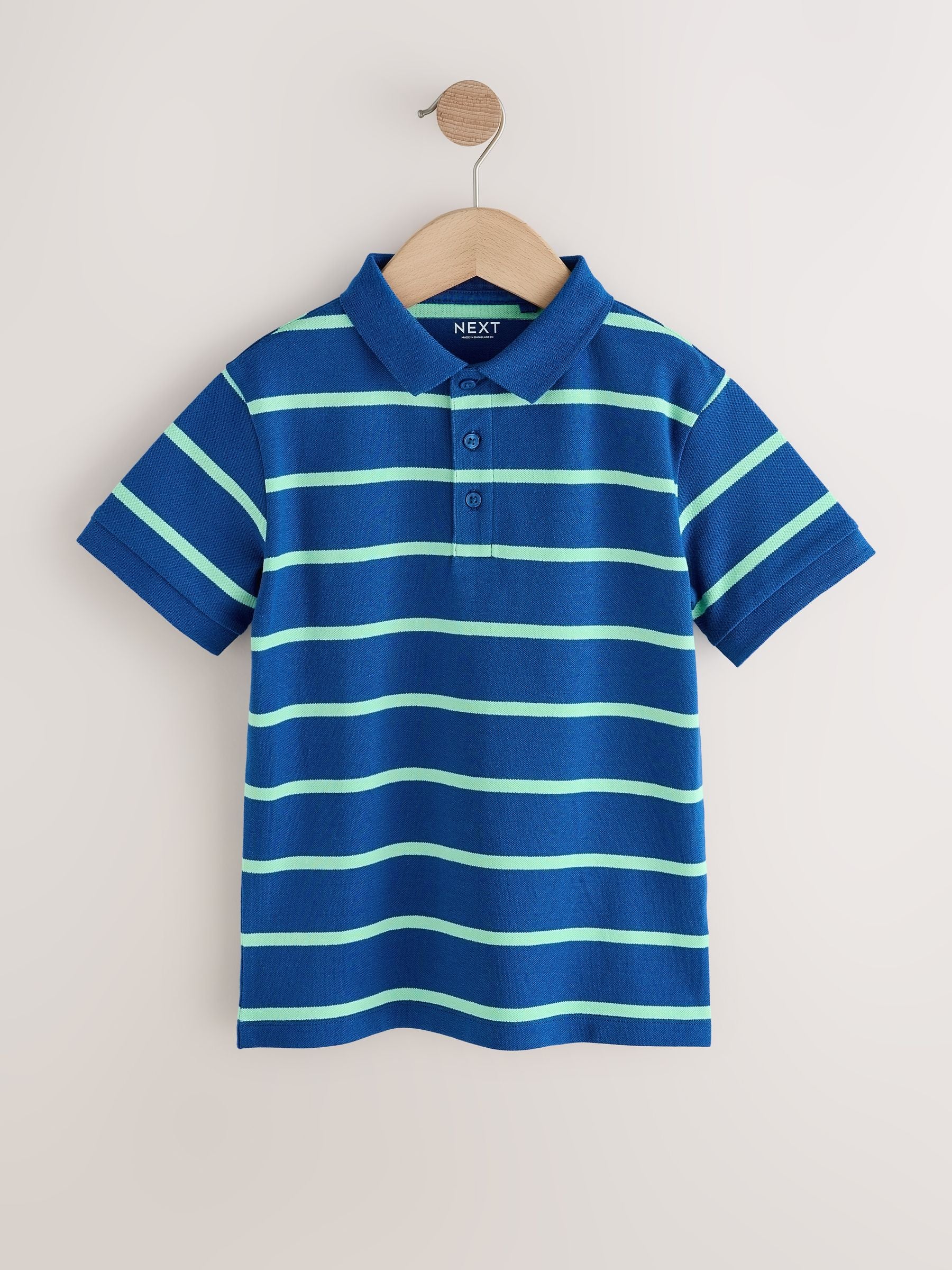 Dsiney Kidz - Blue/Green Short Sleeve Jersey Polo Shirt (3-16yrs) image 1