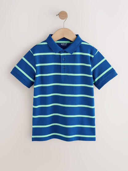 Dsiney Kidz - Blue/Green Short Sleeve Jersey Polo Shirt (3-16yrs) image 1