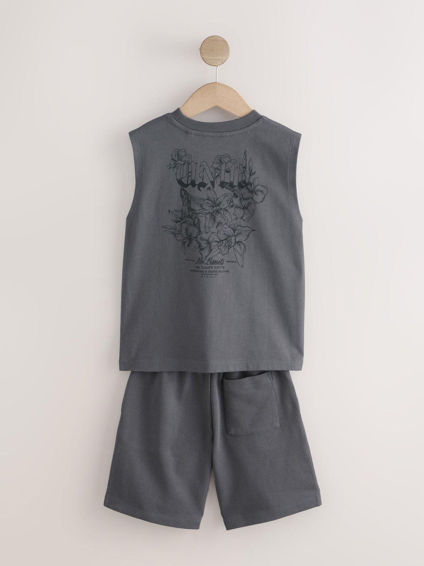 Dsiney Kidz - Charcoal Grey Tank Vest and Shorts Set (3-16yrs) image 7