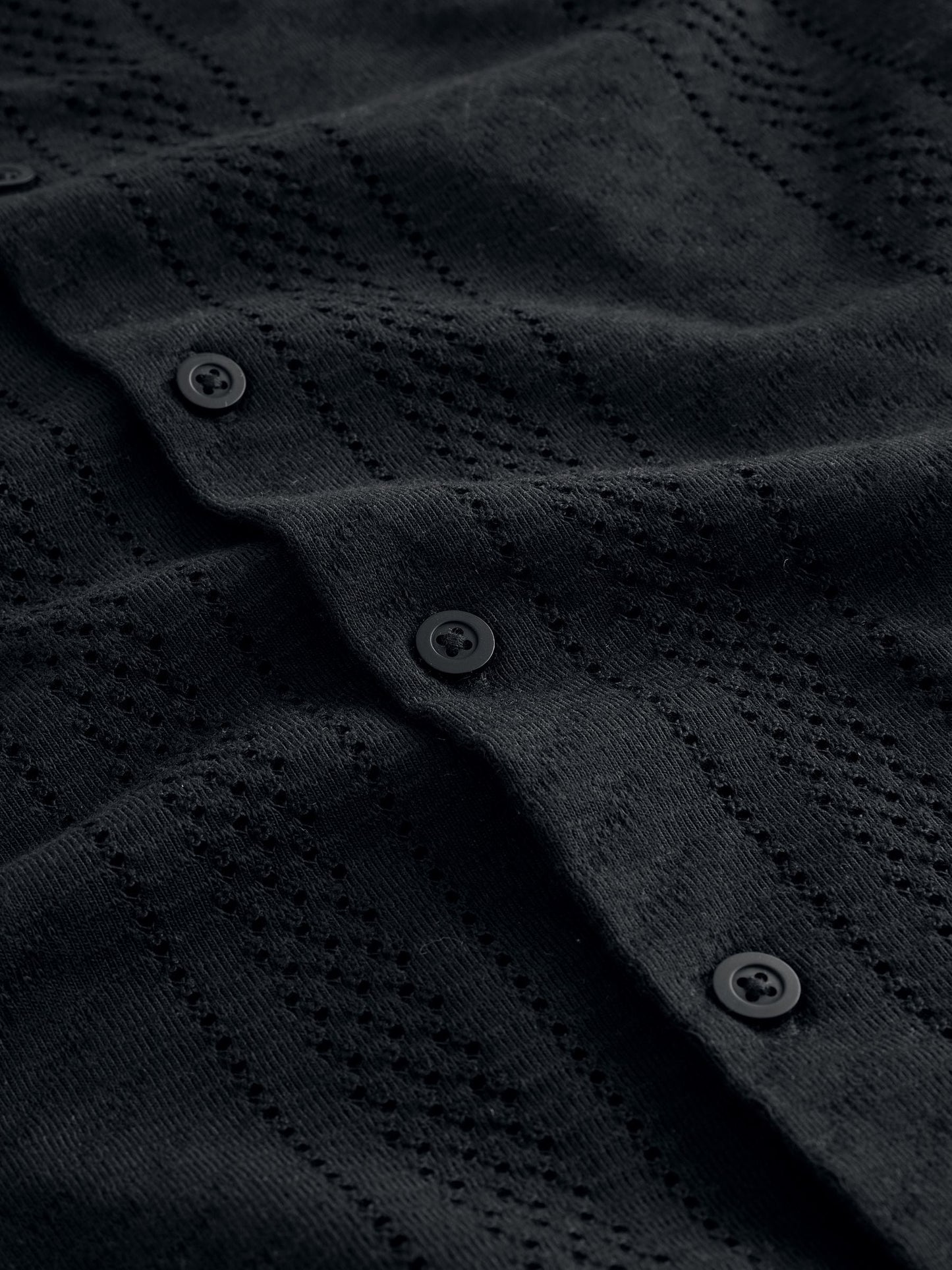 Black Button Through Jersey Shirt and Shorts Set (3-16yrs) image 8