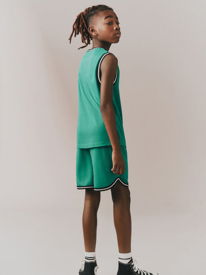 Dsiney Kidz - Bright Green Basketball Tank & Shorts Set (3-16yrs) image 3