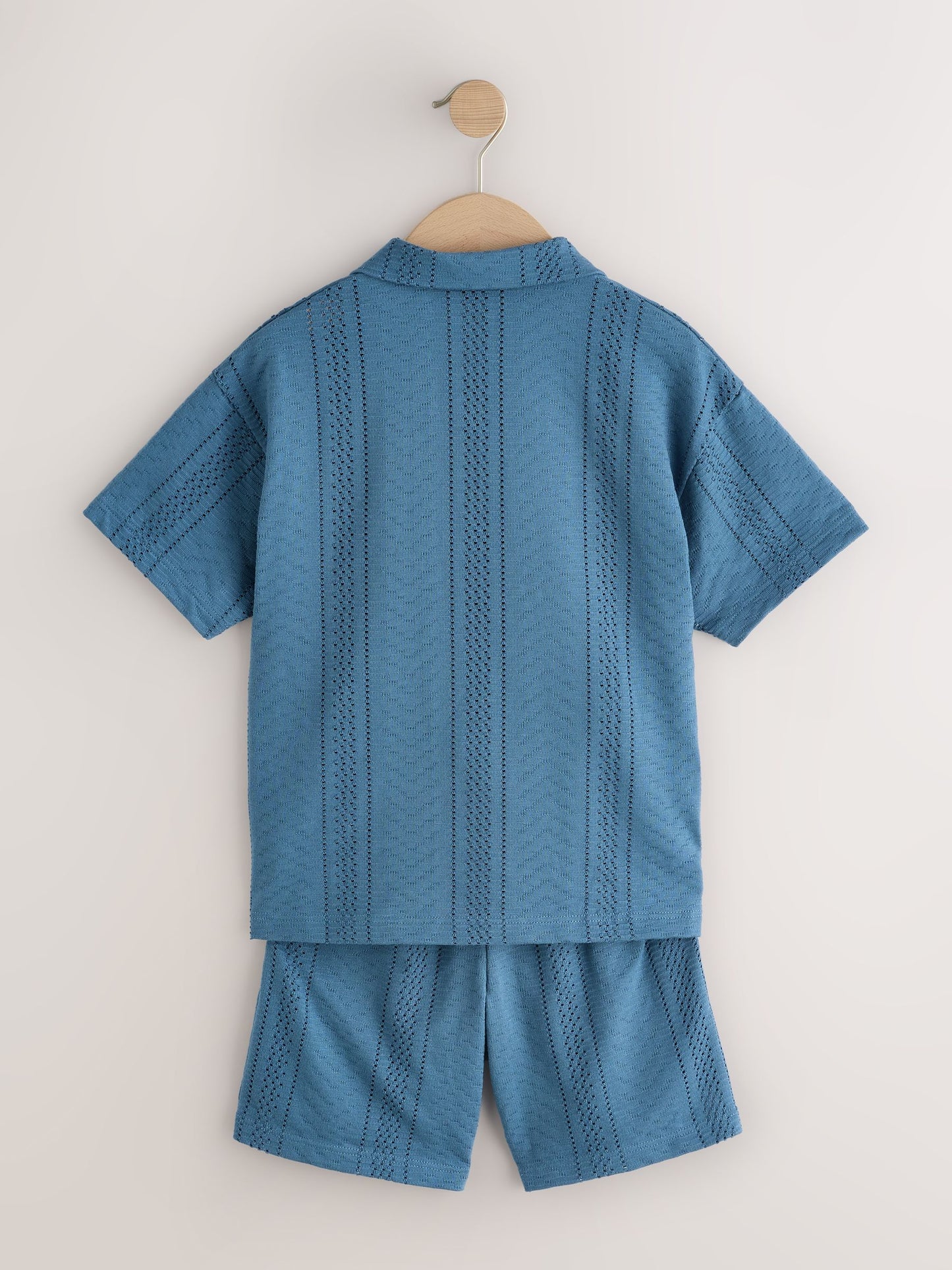 Dsiney Kidz - Blue Button Through Jersey Shirt and Shorts Set (3-16yrs) image 8