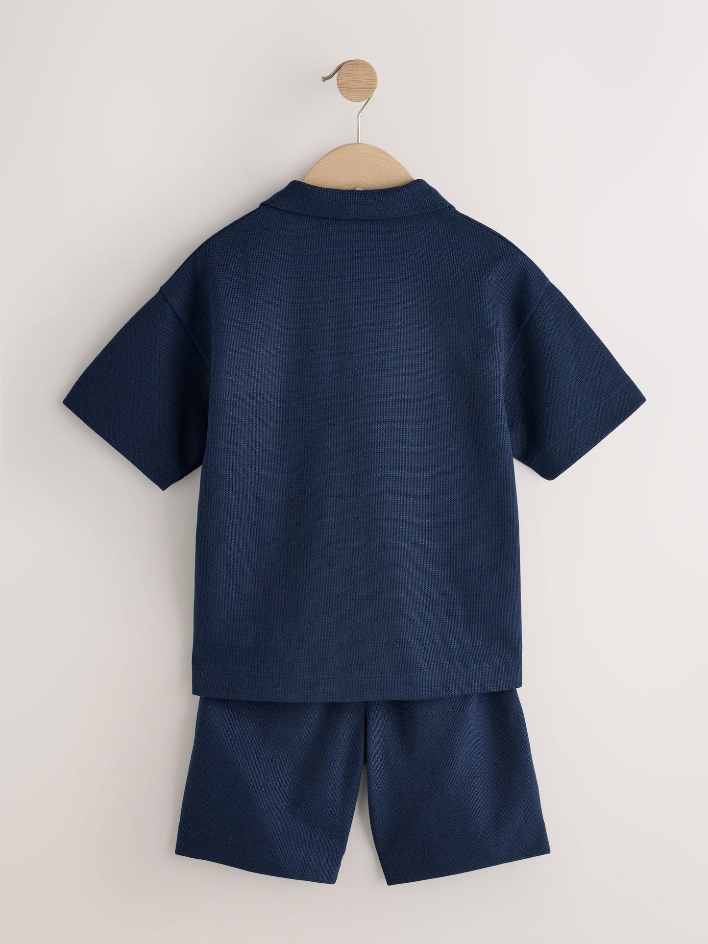Dsiney Kidz - Navy Short Sleeve Textured Polo Shirt and Shorts Set (3-16yrs) image 7
