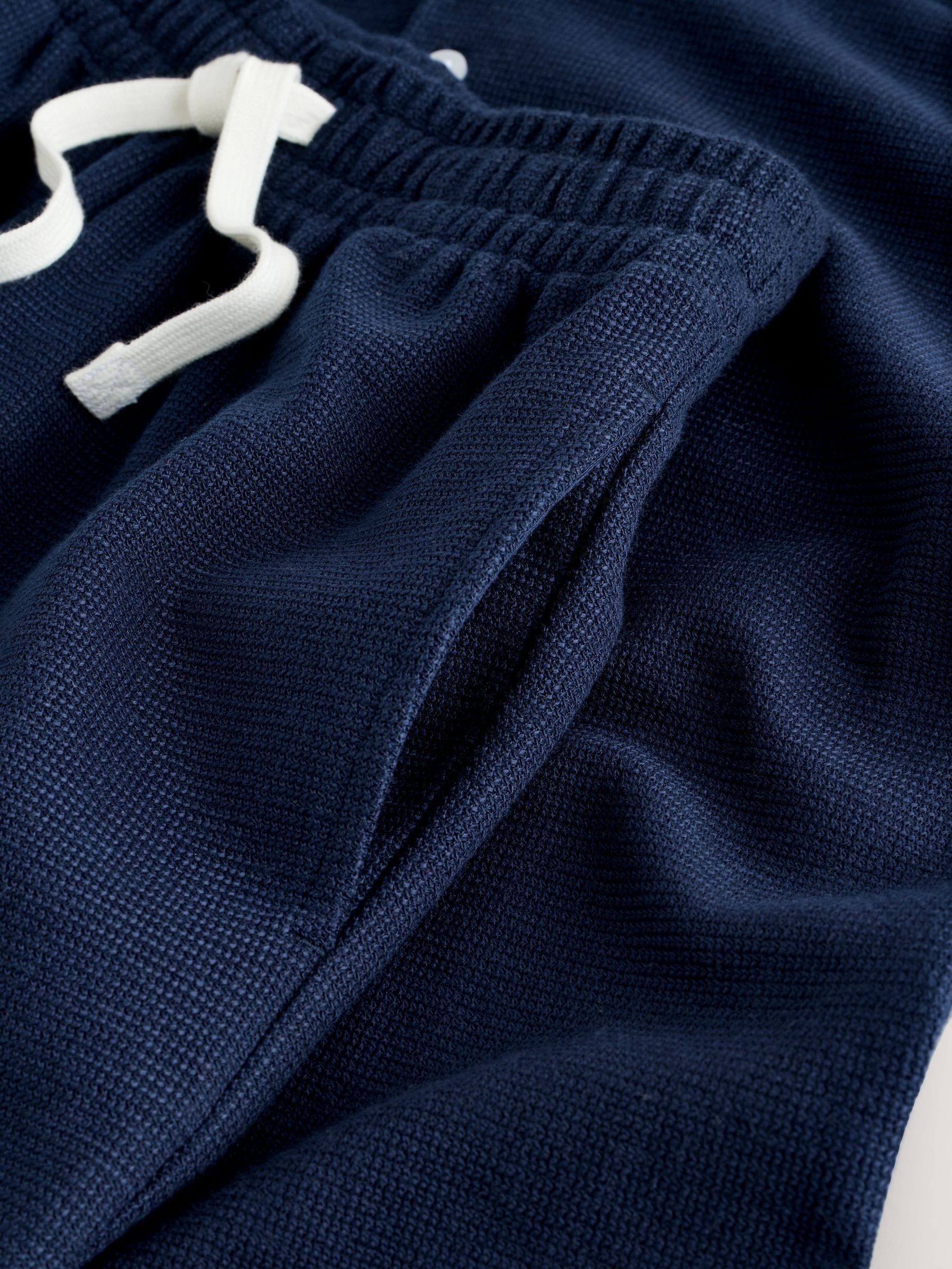 Dsiney Kidz - Navy Short Sleeve Textured Polo Shirt and Shorts Set (3-16yrs) image 8