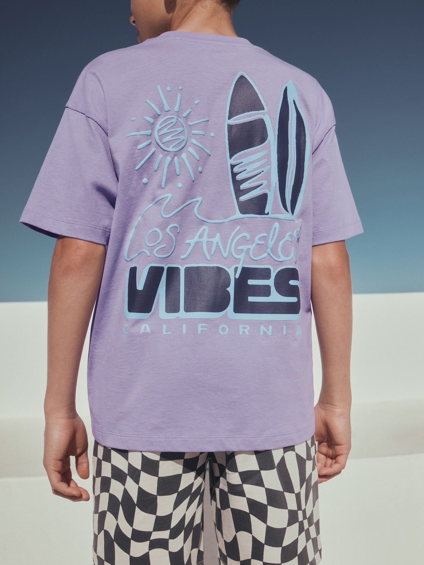 Dsiney Kidz - Purple Short Sleeve T-Shirt and Shorts Set (3-16yrs) image 3