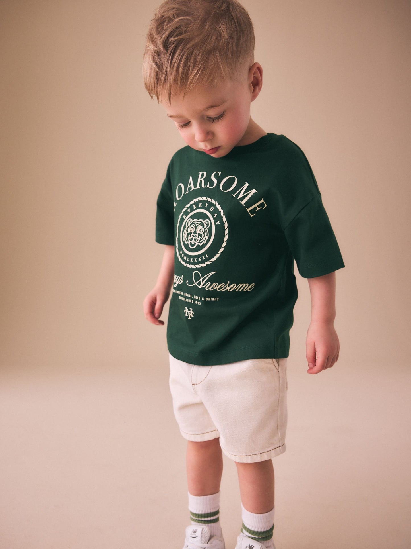 Green Roarsome Tiger Short Sleeve Graphic T-Shirt (3mths-7yrs) image 3