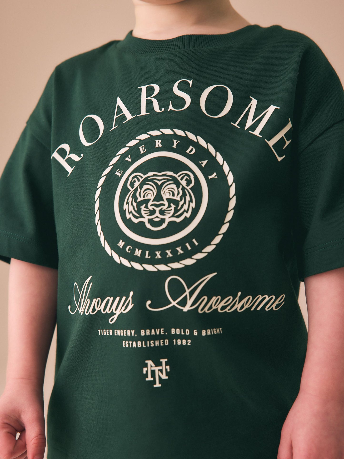 Green Roarsome Tiger Short Sleeve Graphic T-Shirt (3mths-7yrs) image 6