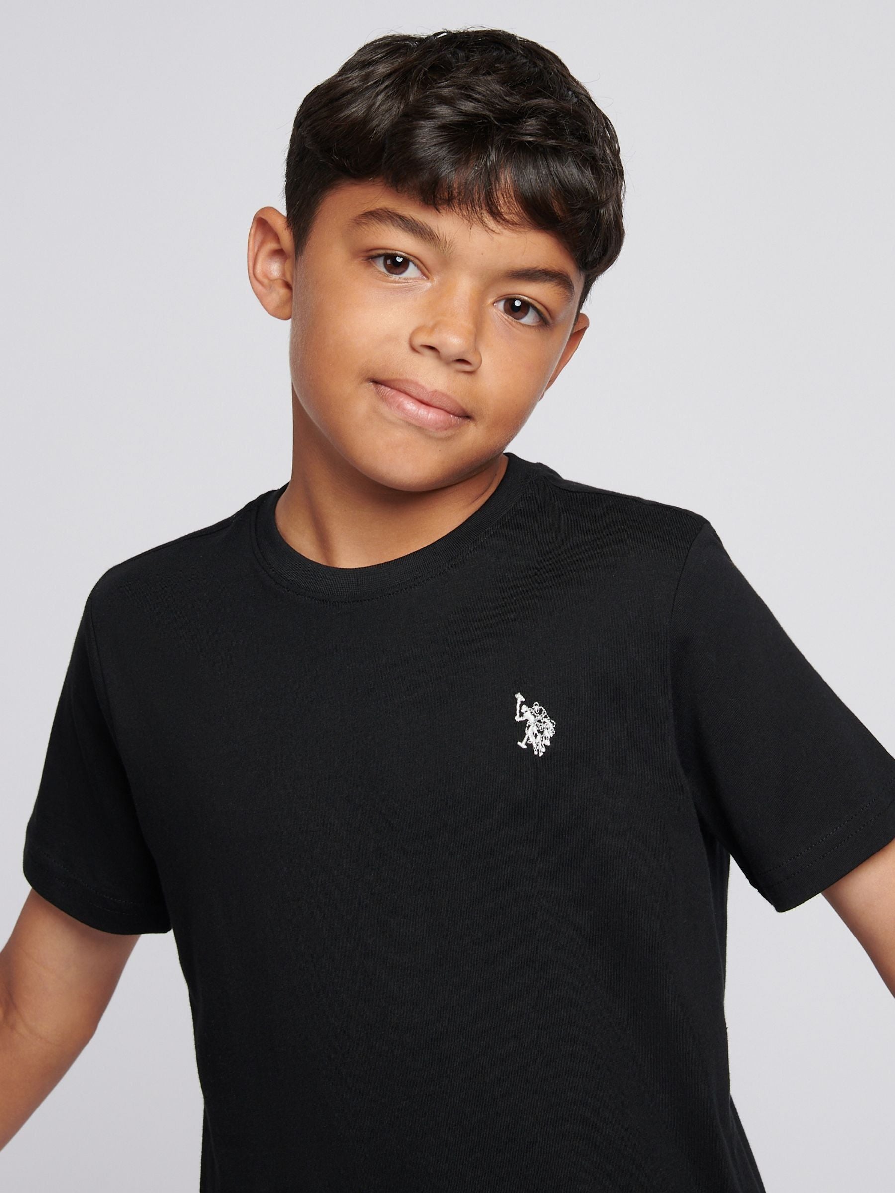 Dsiney Kidz - U.S. Polo Assn. Black Texture Double Horsemen T-Shirt image 2