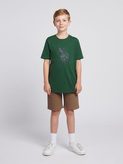 Dsiney Kidz - U.S. Polo Assn. Green Double Horsemen Graphic T-Shirt image 4