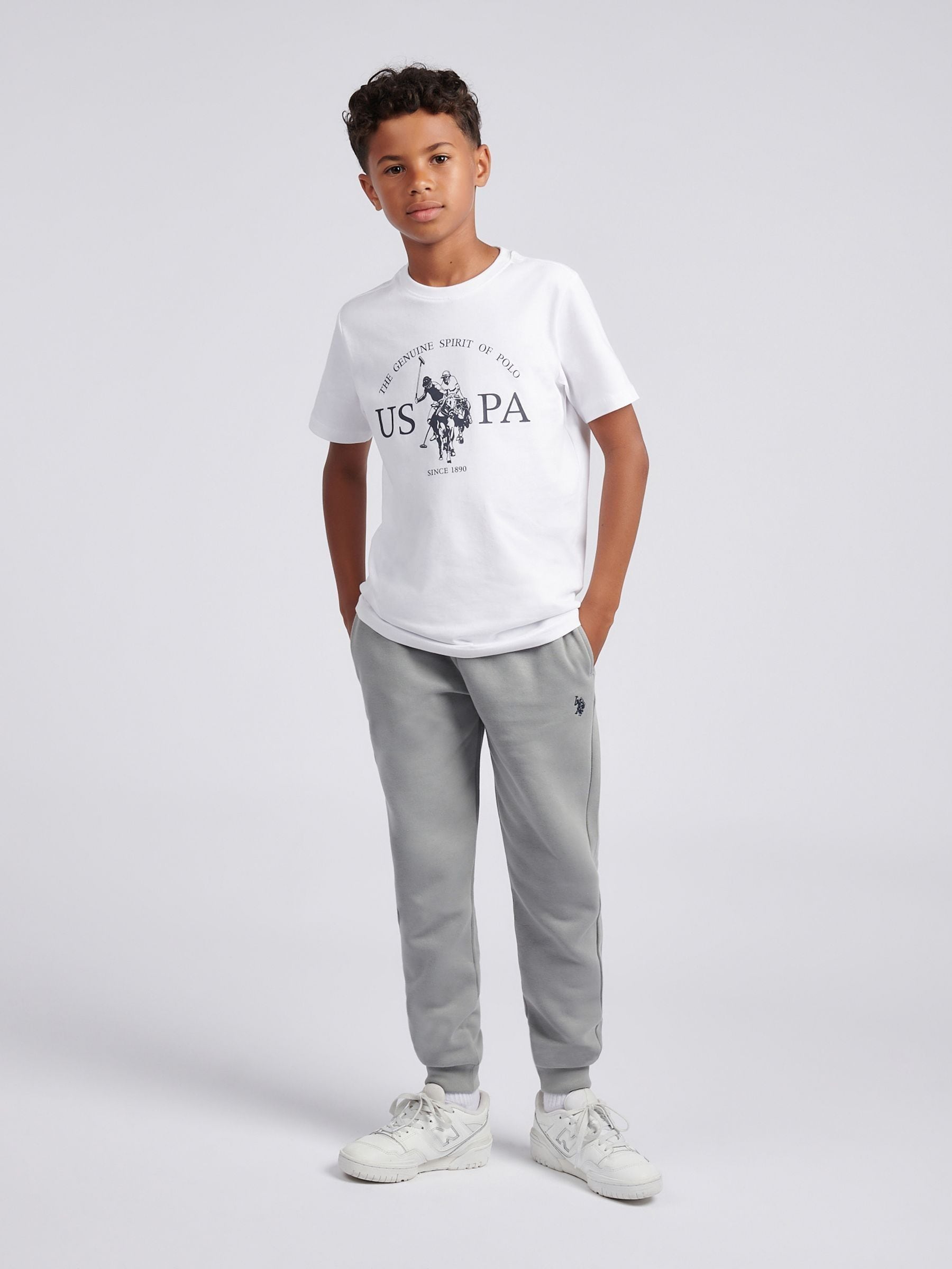 Dsiney Kidz - U.S. Polo Assn. White Double Horsemen Graphic T-Shirt image 4