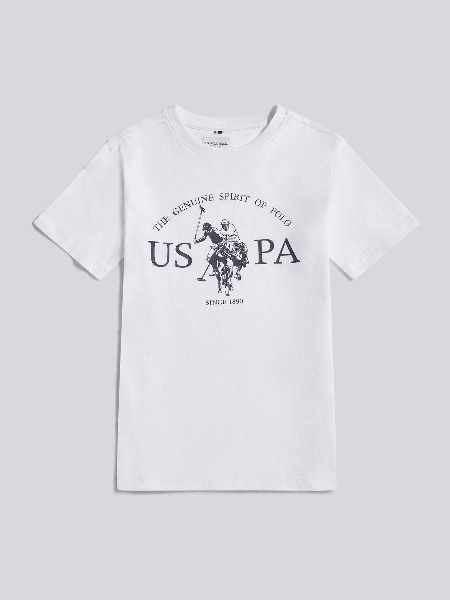 Dsiney Kidz - U.S. Polo Assn. White Double Horsemen Graphic T-Shirt image 5