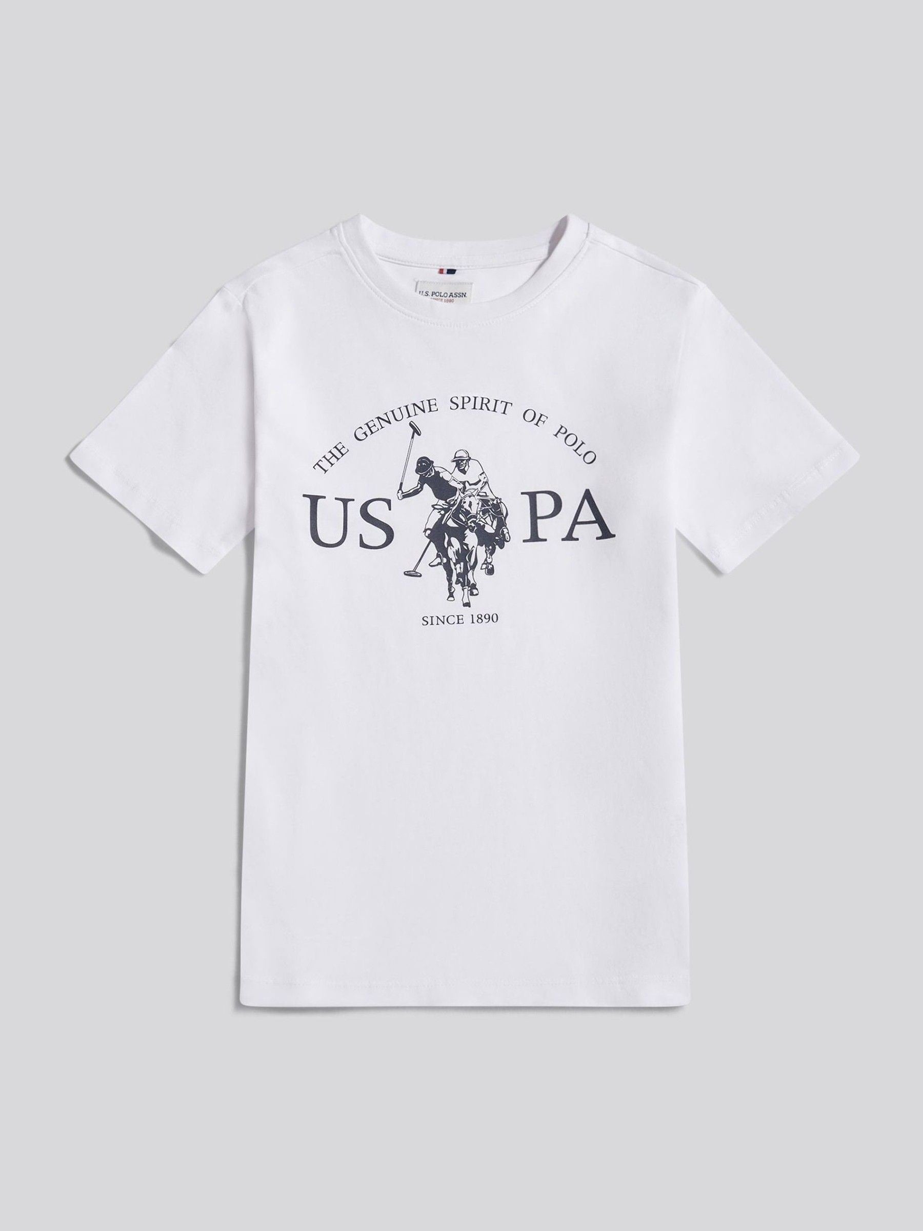 Dsiney Kidz - U.S. Polo Assn. White Double Horsemen Graphic T-Shirt image 5