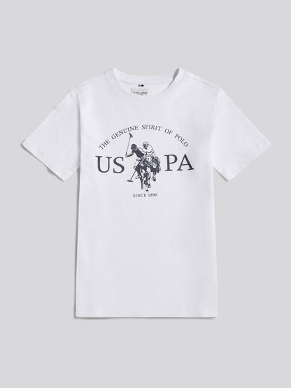 Dsiney Kidz - U.S. Polo Assn. White Double Horsemen Graphic T-Shirt image 5