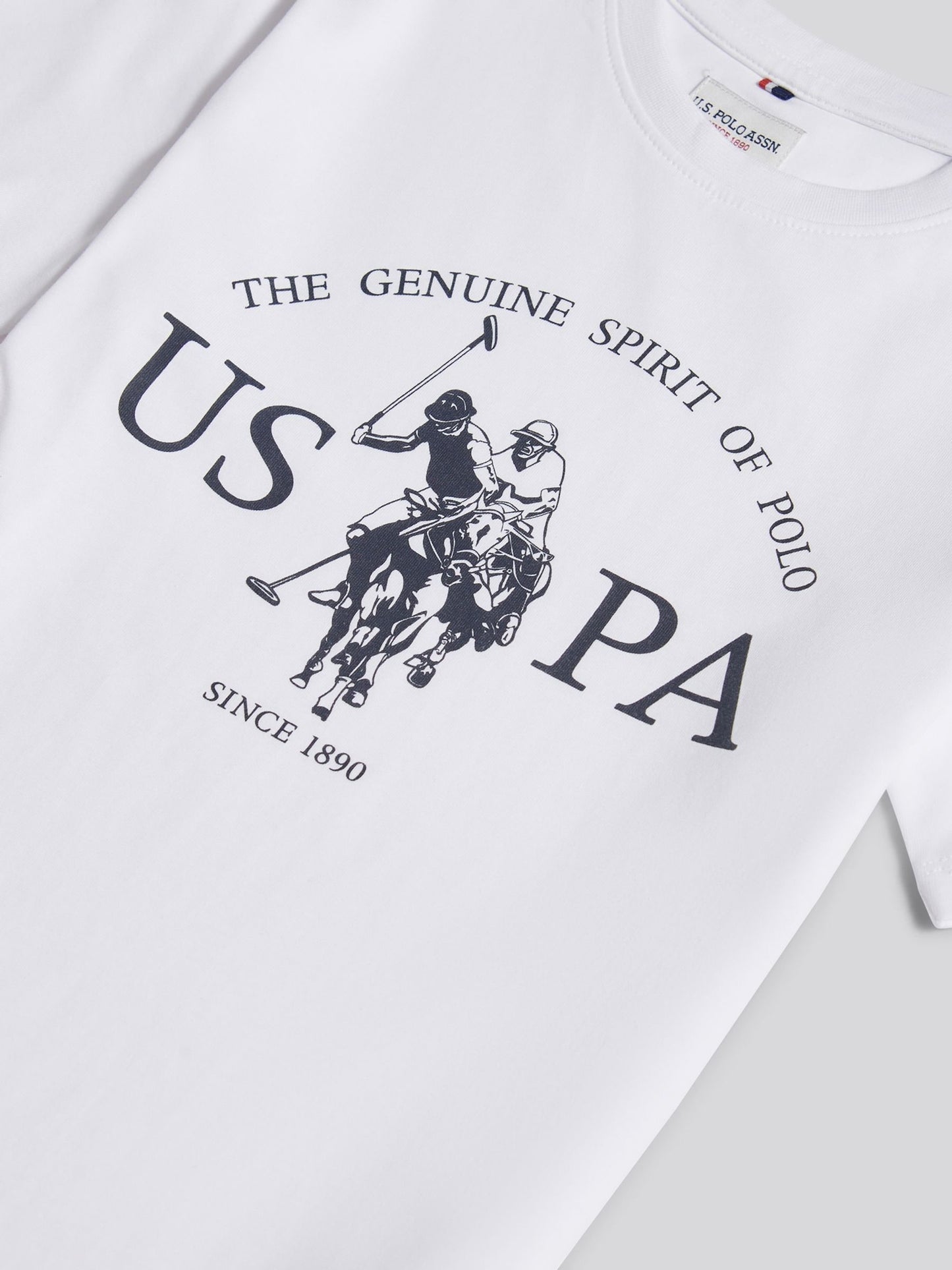 Dsiney Kidz - U.S. Polo Assn. White Double Horsemen Graphic T-Shirt image 7