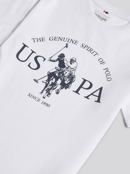 Dsiney Kidz - U.S. Polo Assn. White Double Horsemen Graphic T-Shirt image 7