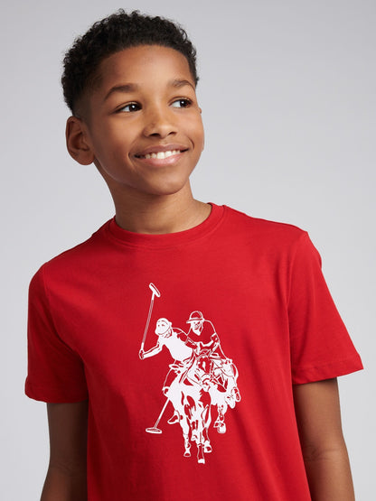 Dsiney Kidz - U.S. Polo Assn. Red Double Horsemen Graphic T-Shirt image 2