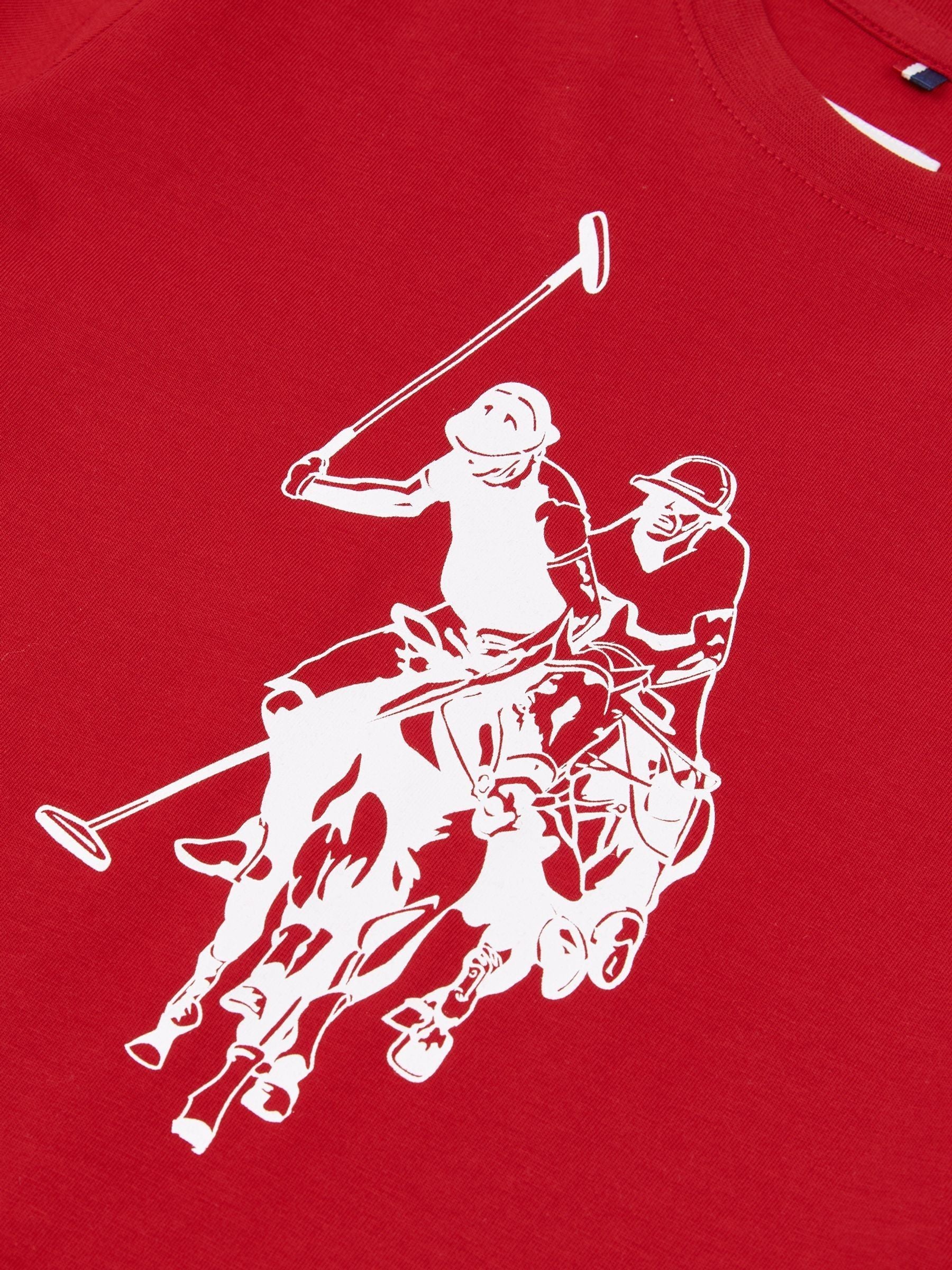 Dsiney Kidz - U.S. Polo Assn. Red Double Horsemen Graphic T-Shirt image 7