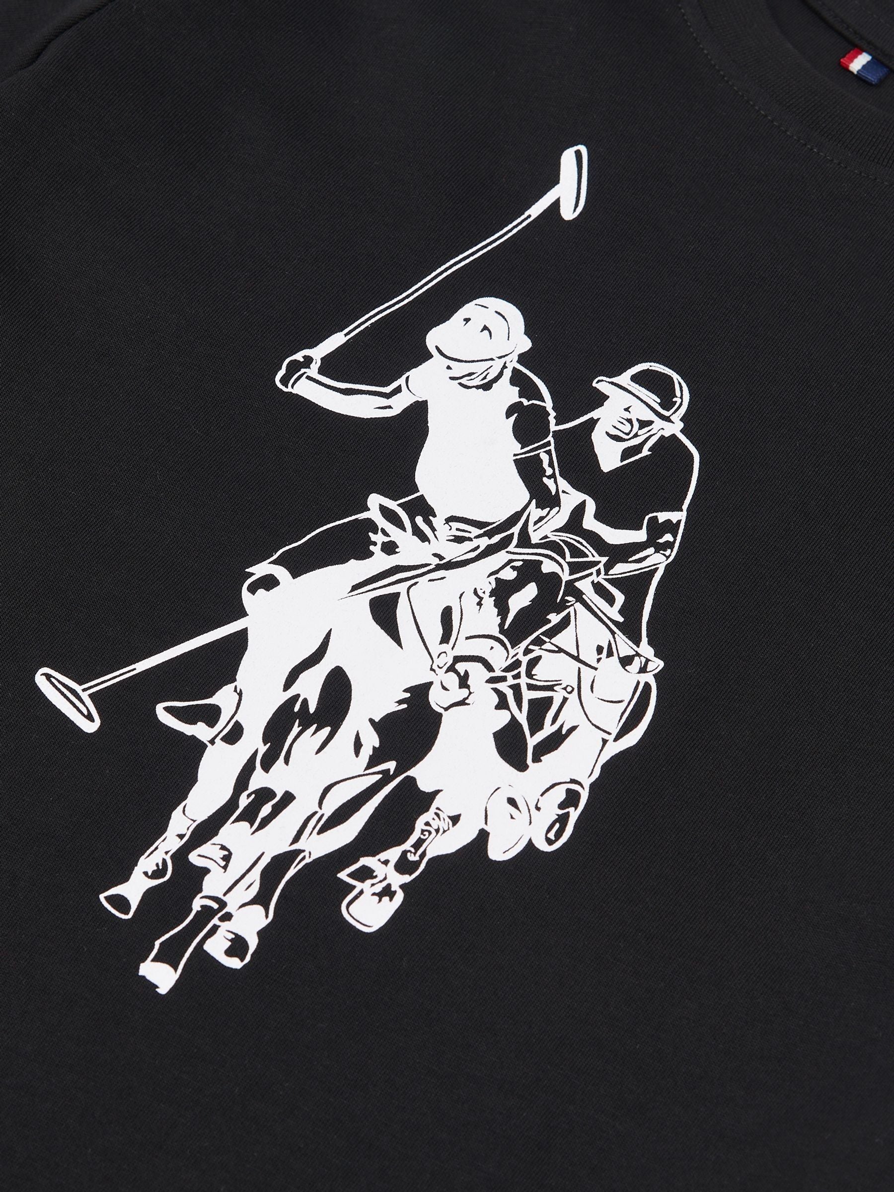 Dsiney Kidz - U.S. Polo Assn. Black Double Horsemen Graphic T-Shirt image 8