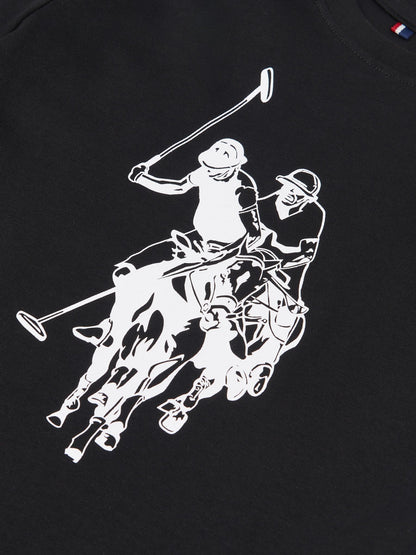 Dsiney Kidz - U.S. Polo Assn. Black Double Horsemen Graphic T-Shirt image 8