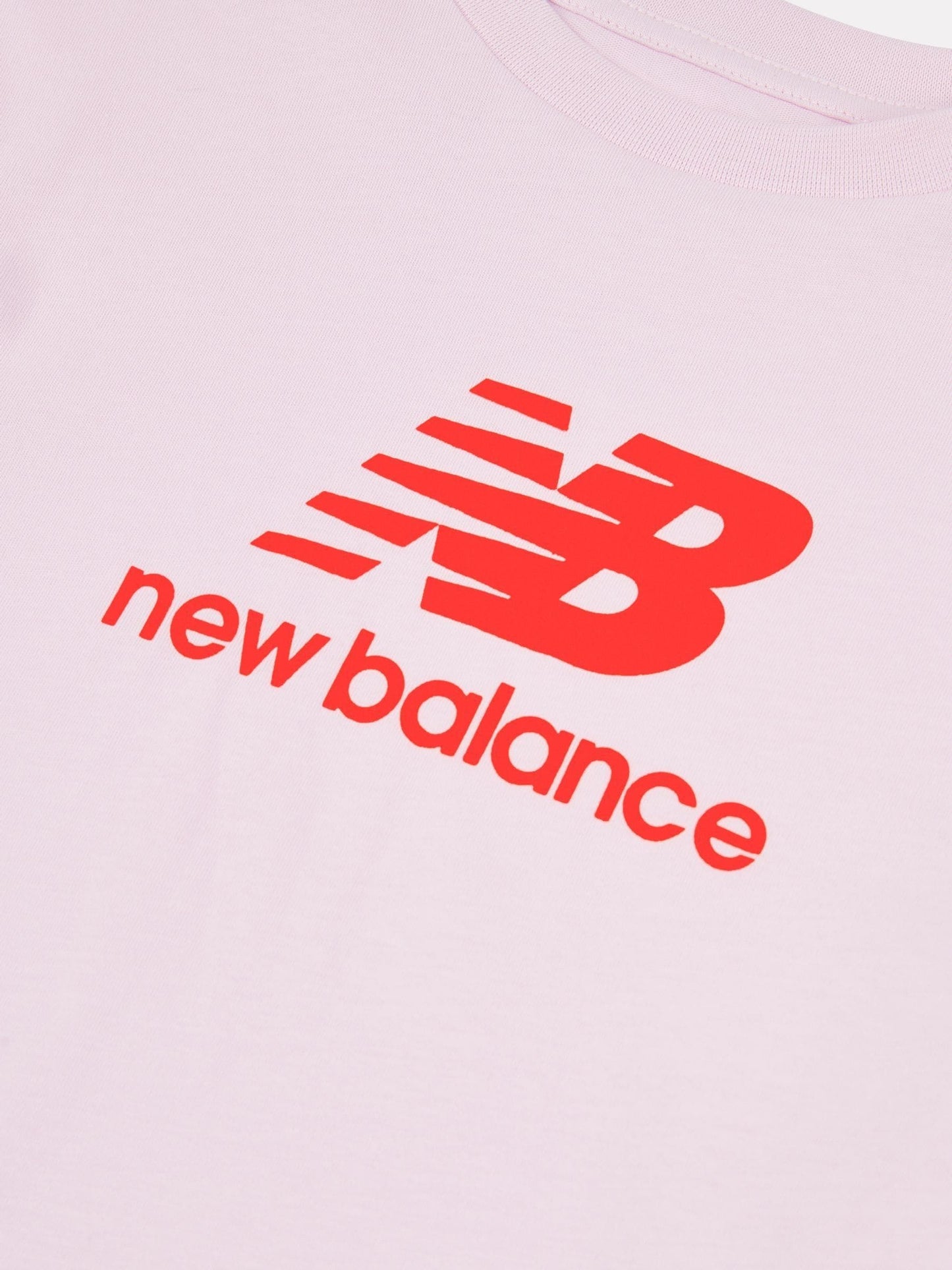 Dsiney Kidz - New Balance Baby Pink Stacked Logo T-Shirt and Cycle Shorts Set image 4