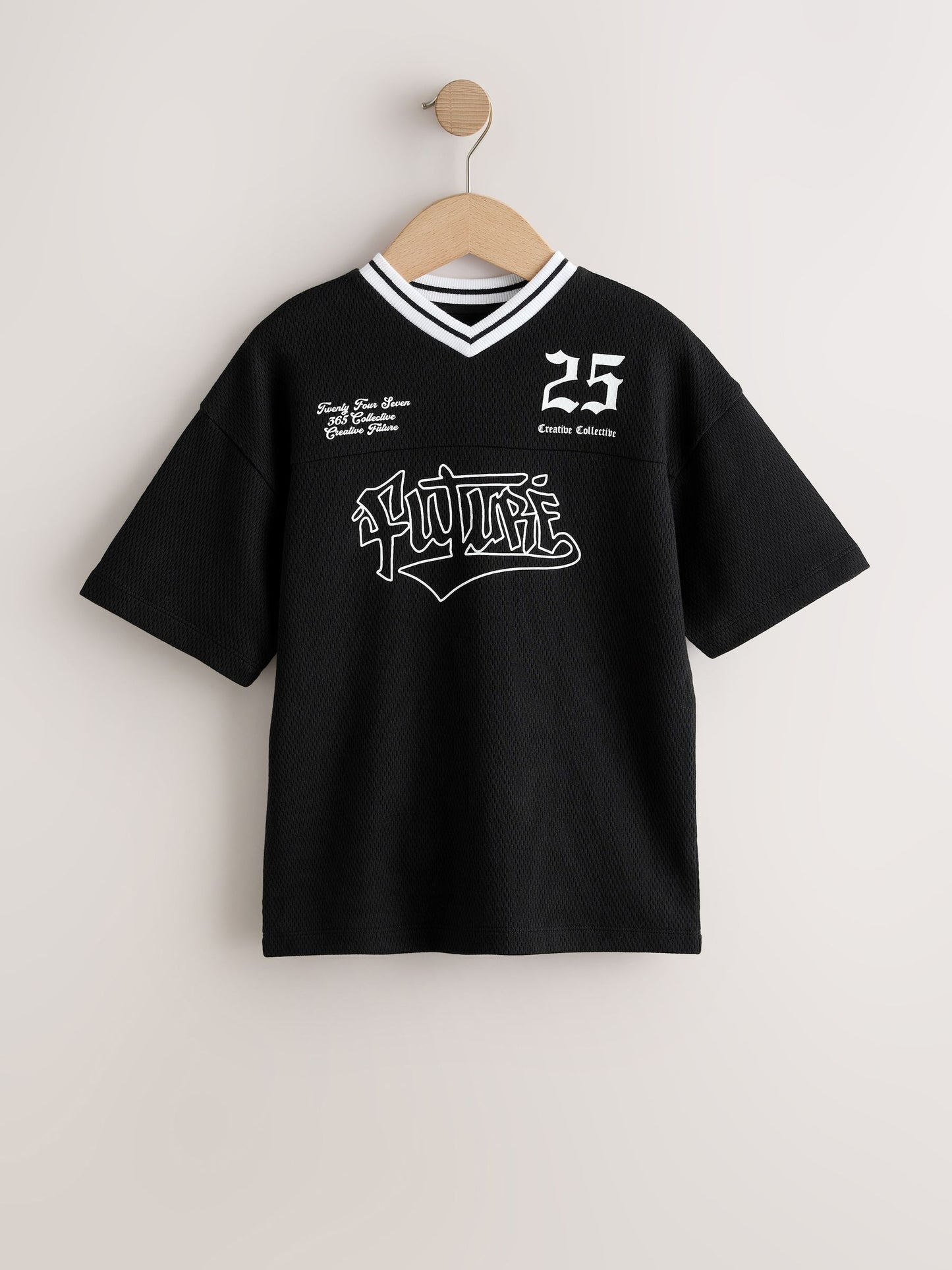Dsiney Kidz - Black Graphic Varsity Short Sleeve T-Shirt (3-16yrs) image 1