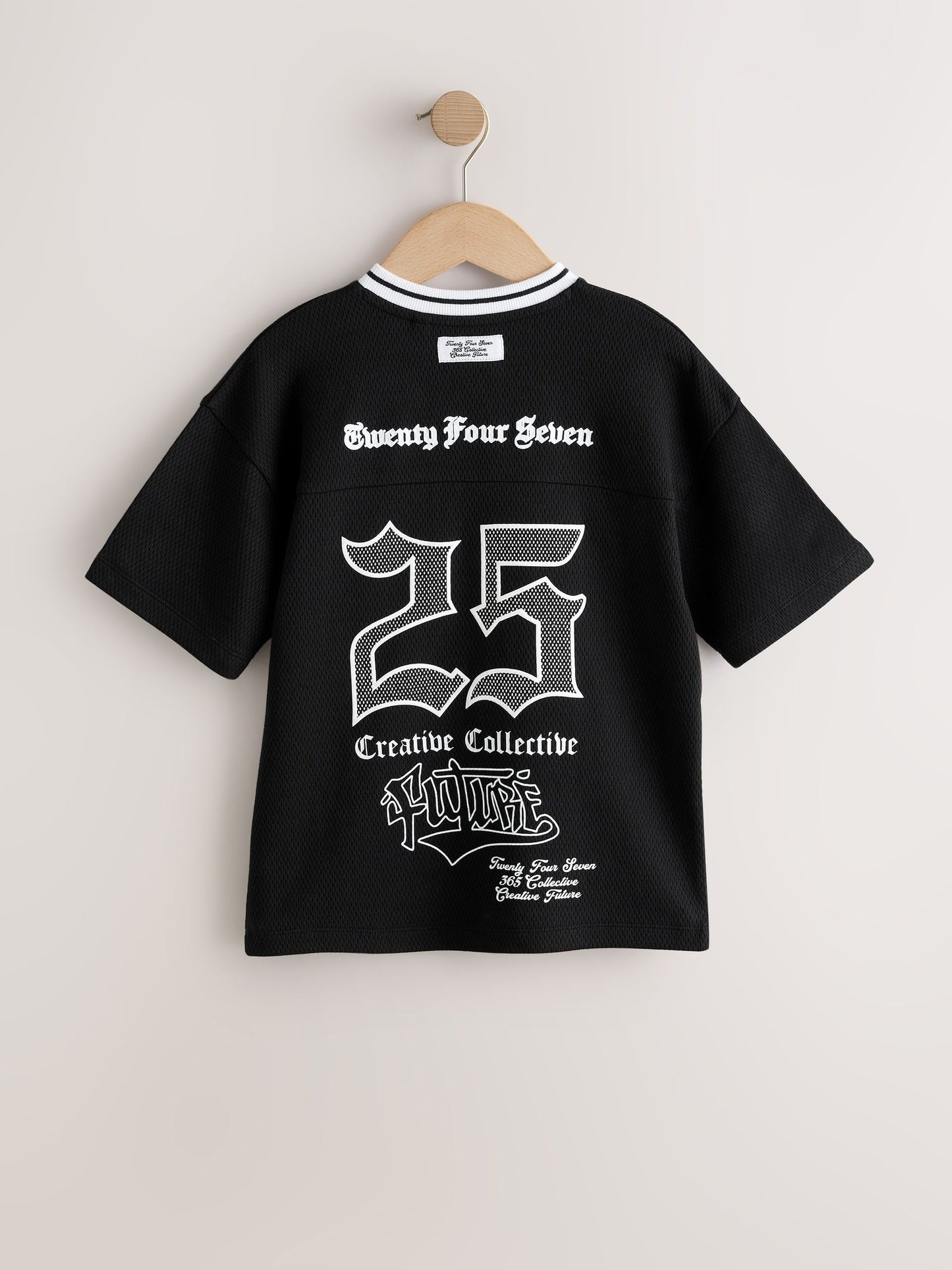 Dsiney Kidz - Black Graphic Varsity Short Sleeve T-Shirt (3-16yrs) image 2