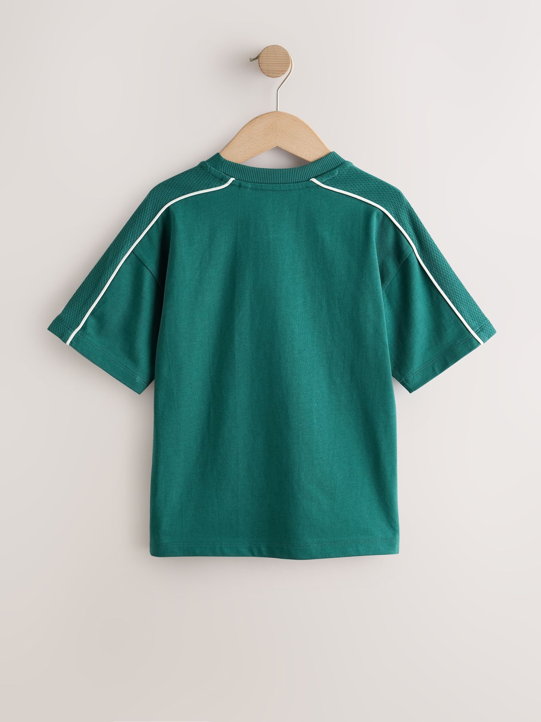 Dsiney Kidz - Green Piping Short Sleeve Graphic T-Shirt (3-16yrs) image 2