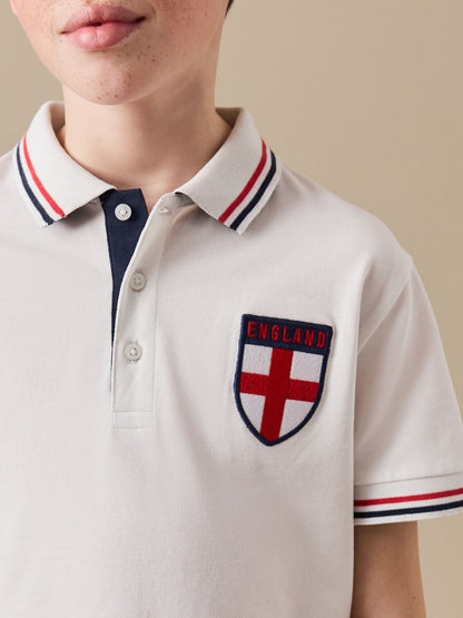 Dsiney Kidz - White England Football Polo Shirt (3-16yrs) image 3